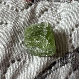 Peridot raw cut gemstone